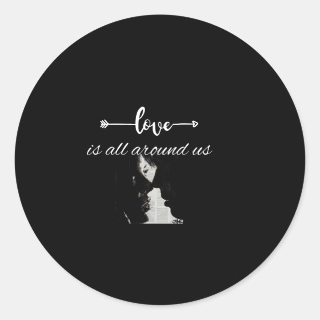 Love 2024 classic round sticker (Front)