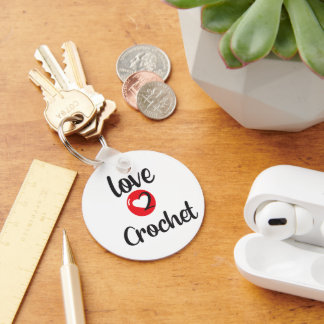 love 2 crochet key ring