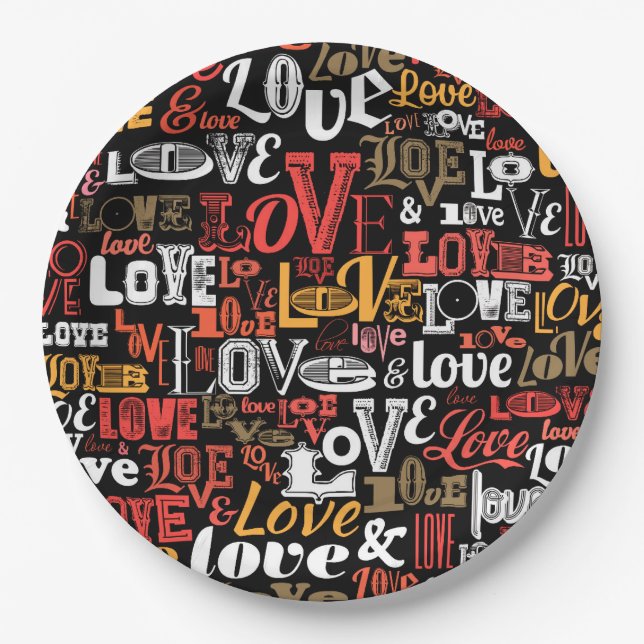 Love 2 paper plate (Front)