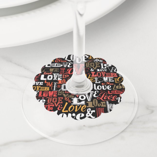 Love 2 wine glass tag (Close Up)