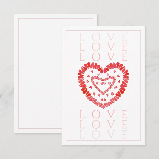 LOVE 3.5x5 Flat Card  (Front/Back)