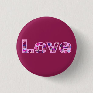 Love 3 Cm Round Badge