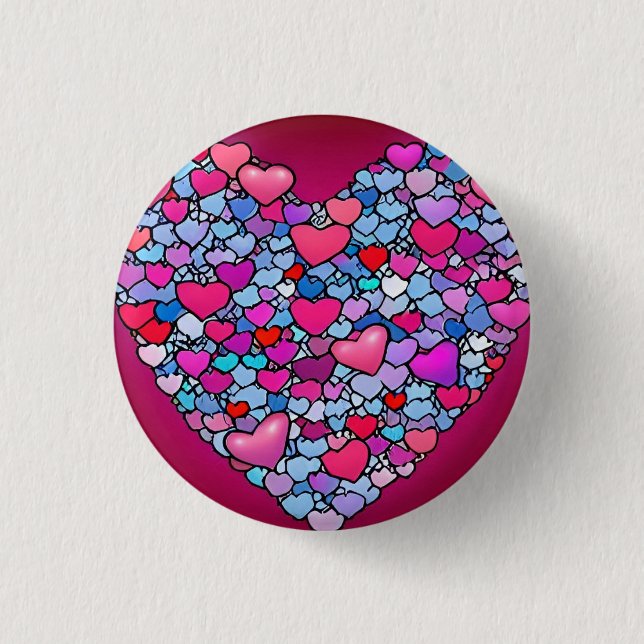 Love 3 Cm Round Badge (Front)