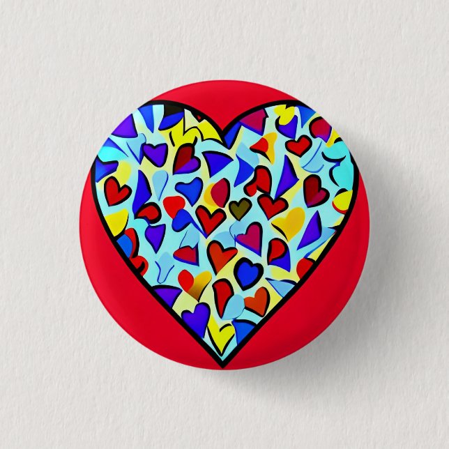 Love 3 Cm Round Badge (Front)