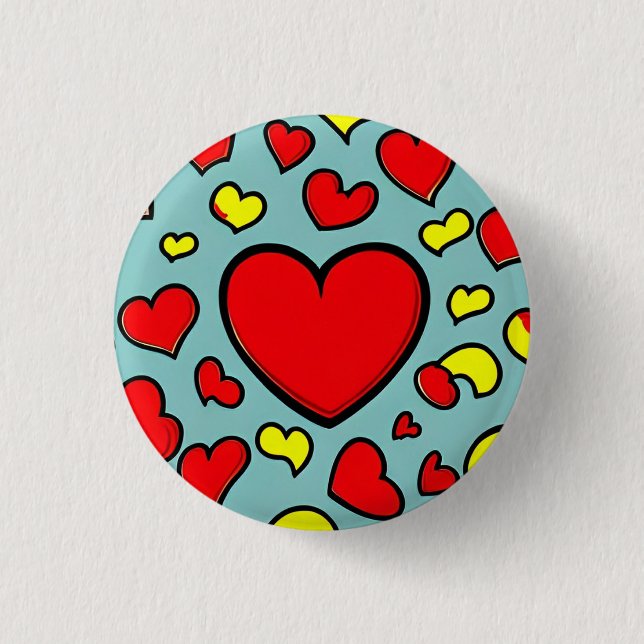 Love 3 Cm Round Badge (Front)