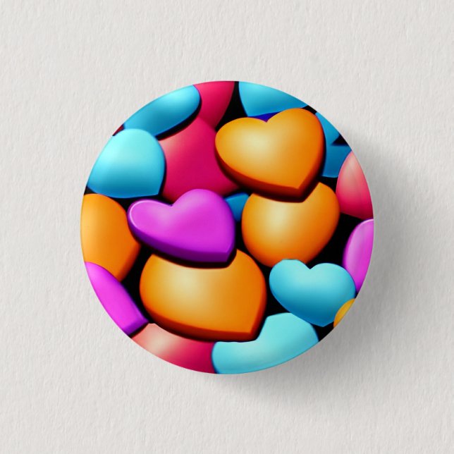 Love 3 Cm Round Badge (Front)