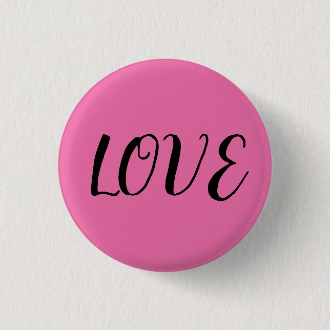 LOVE 3 CM ROUND BADGE (Front)