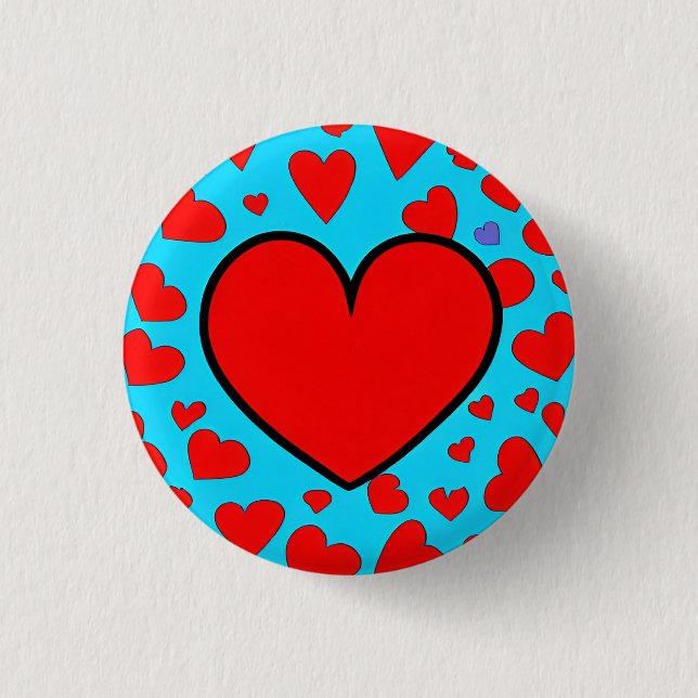 Love 3 Cm Round Badge (Front)