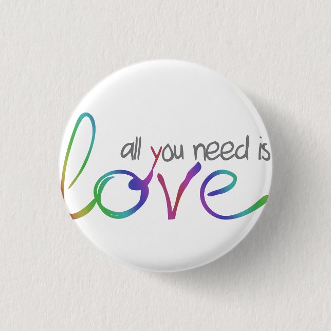 Love 3 Cm Round Badge (Front)