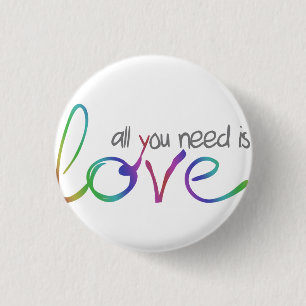 Love 3 Cm Round Badge