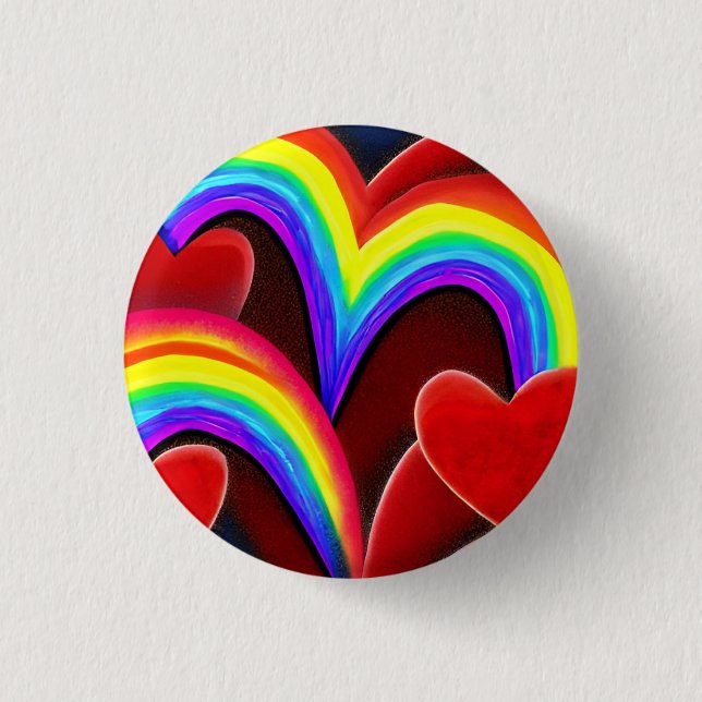 Love 3 Cm Round Badge (Front)