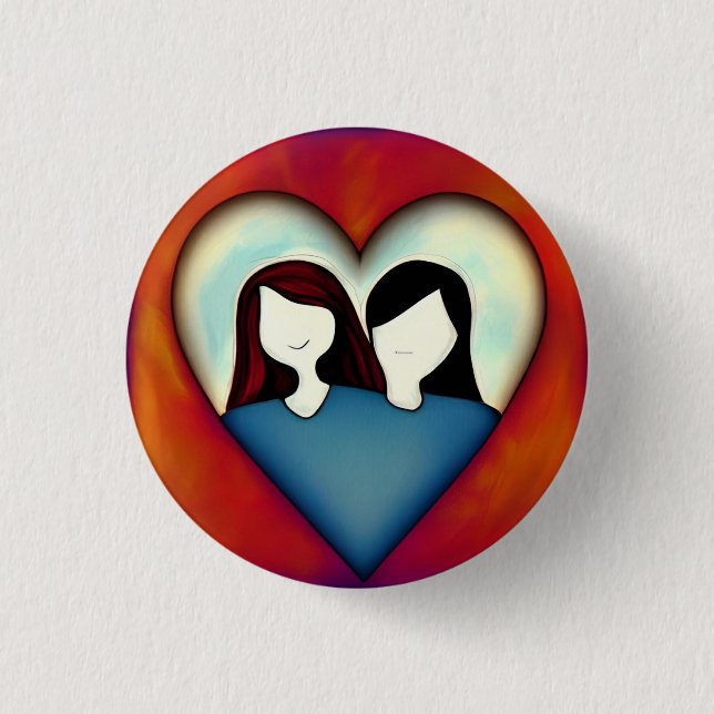 Love 3 Cm Round Badge (Front)