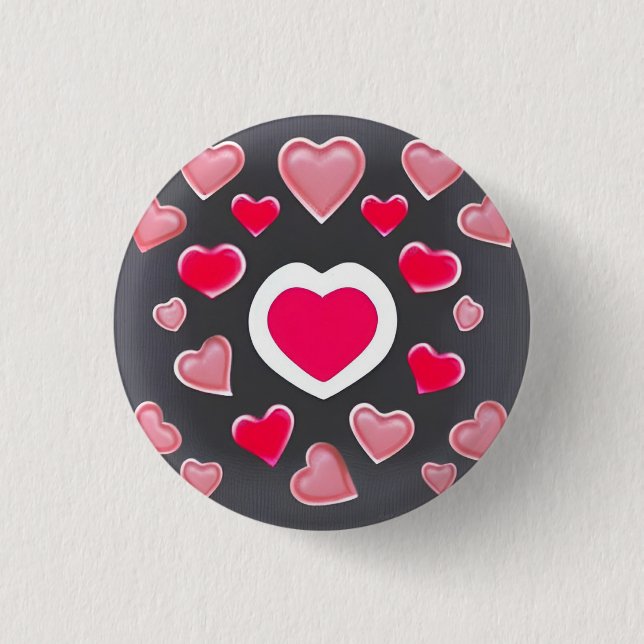 Love 3 Cm Round Badge (Front)