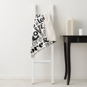Love 3 sherpa blanket