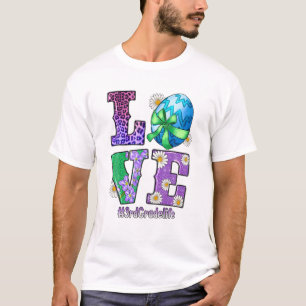 LOVE 3Rd Grade Life Bunny Easter Cute Happy Rabbit T-Shirt