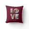 Love 4 photo simple modern personalised burgundy