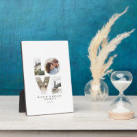 Love 4 photo simple modern personalised gift faux 