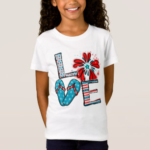 Love 4th of July Fireworks & Flip Flops T-Shirt