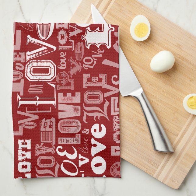 Love 5 tea towel (Quarter Fold)