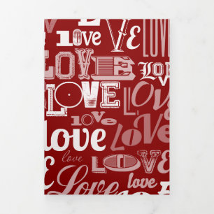 Love 5 Tri-Fold holiday card