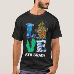 Love 5th Grade Teacher Pineapple Christmas Teacher T-Shirt