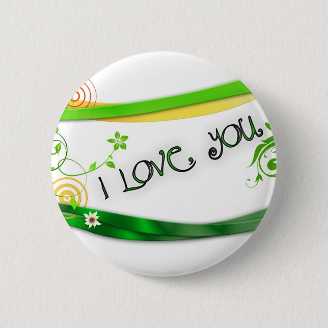 Love 6 Cm Round Badge (Front)