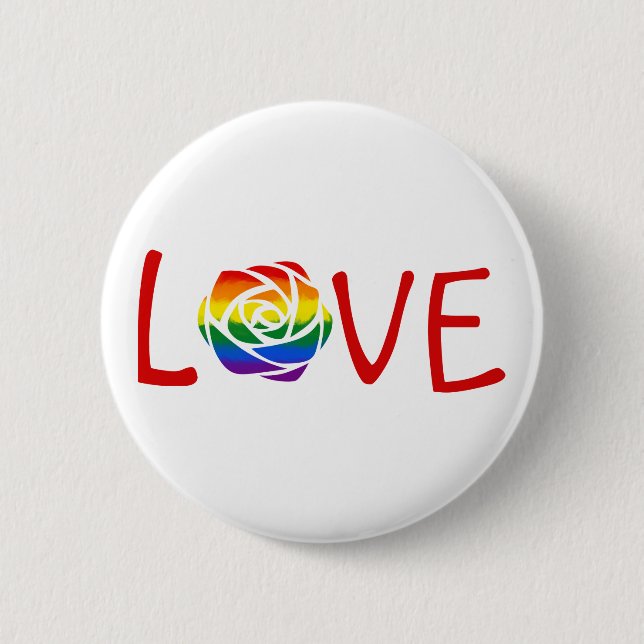 Love 6 Cm Round Badge (Front)
