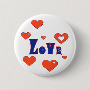 Love 6 Cm Round Badge