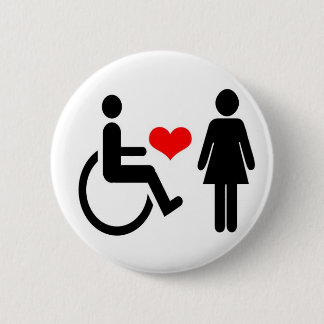 love 6 cm round badge