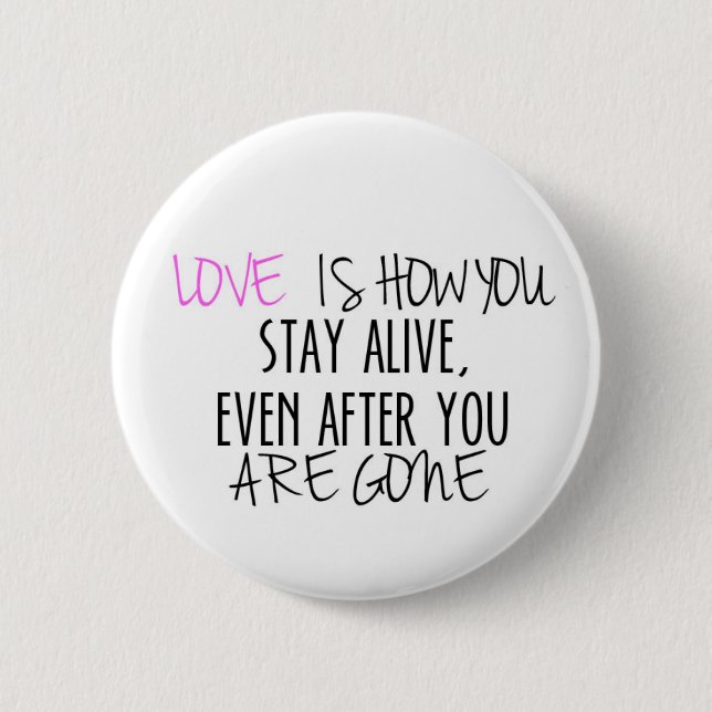 love 6 cm round badge (Front)