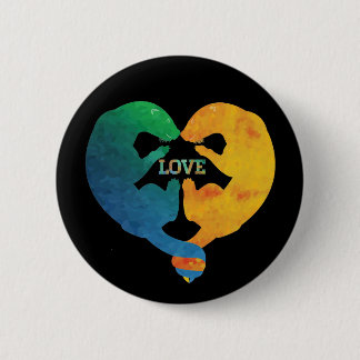 LOVE 6 CM ROUND BADGE