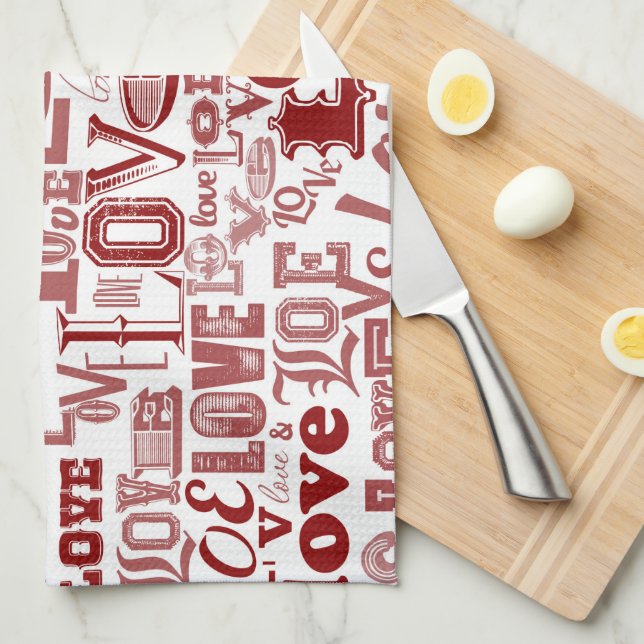 Love 6 tea towel (Quarter Fold)