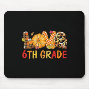Love 6th Grade Autumn Fall Pumpkin For Teachers Th Mouse Mat