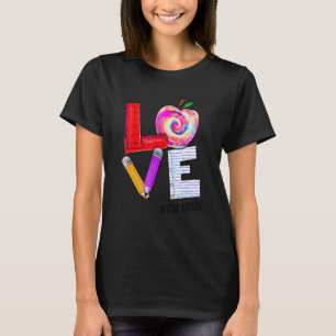 Love 8th Grade Apple Back To School Teacher T-Shirt
