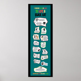 Love a Black Cat Discount Tiny Infographic Poster
