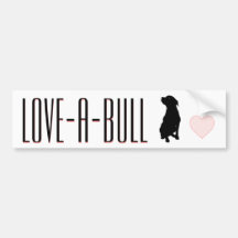 Love-A-Bull Pitbull Bumper Sticker