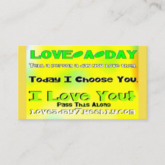 Love-a-Day Business Cards
