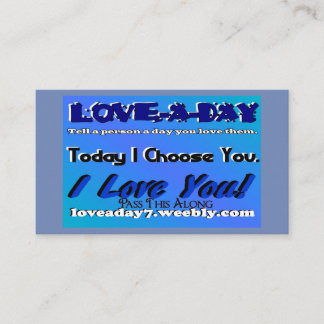 Love-a-Day Business Cards