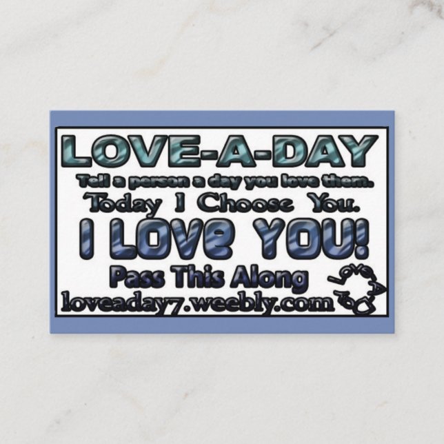 Love-a-Day Business Cards (Front)
