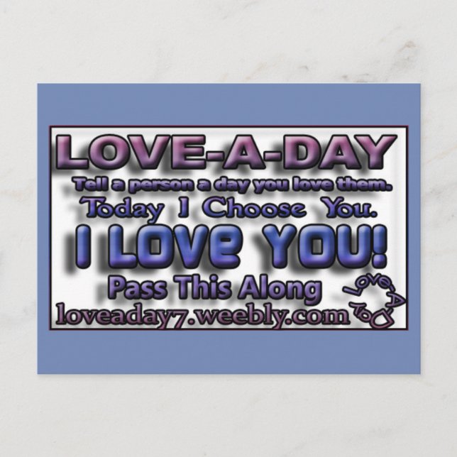 Love-a-Day Post Cards (Front)