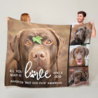LOVE & a DOG Personalised Dog Lover Photo Collage