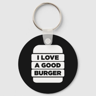 Love A Good Burger Grilling Bbq Fast Food Key Ring