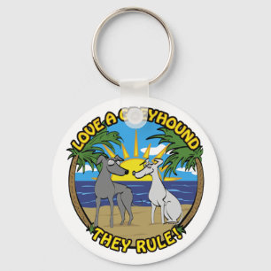 LOVE A GREYHOUND THEY RULE! KEY RING