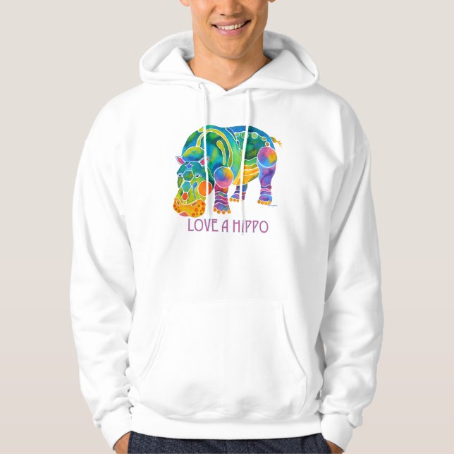 Love A HIPPO Hoodie (Front)
