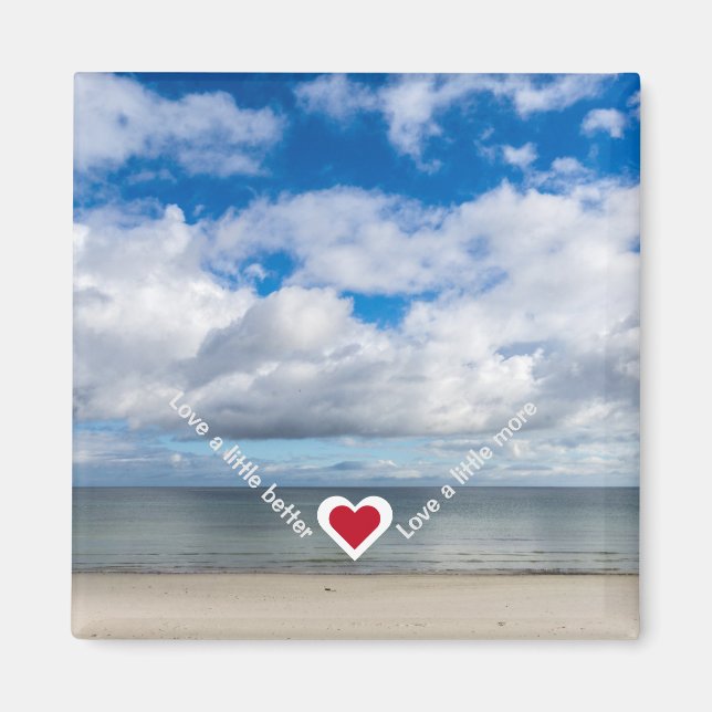 Love a little better / More Heart Recovery Slogan Magnet (Front)