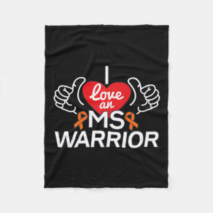 Love A Multiple Sclerosis Ms Warrior  Fleece Blanket