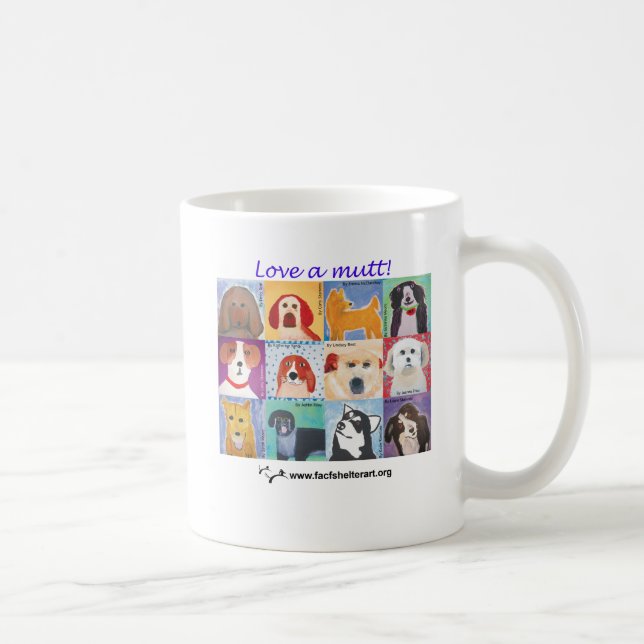 Love a mutt! coffee mug (Right)