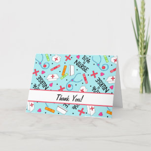 Love a Nurse Thank You Medical Art Light Blue