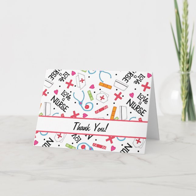 Love a Nurse Thank You Medical Art White (Front)