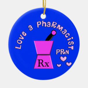 Love a Pharmacist PRN Christmas Ornament